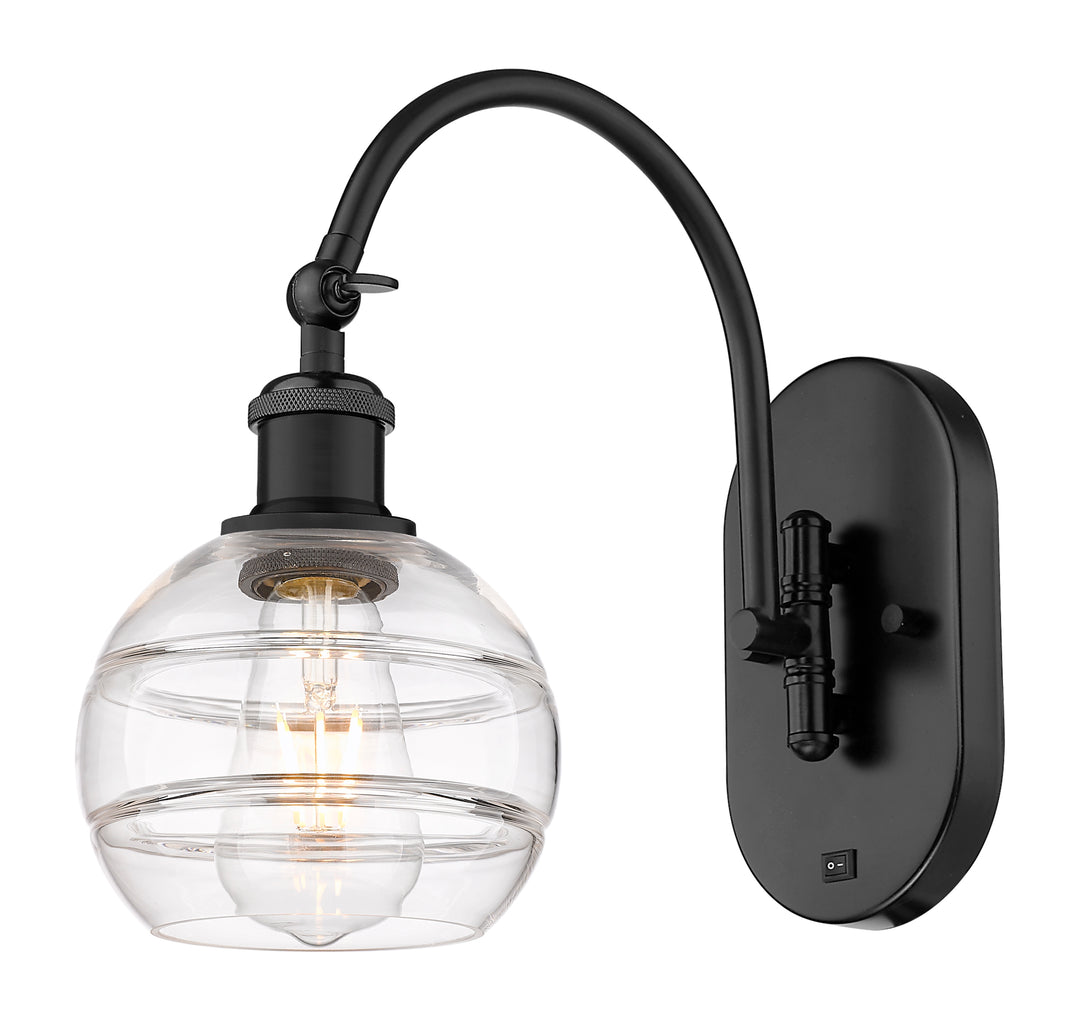 Innovations Ballston 518-1W-BK-G556-6CL Wall Sconce Light - Matte Black