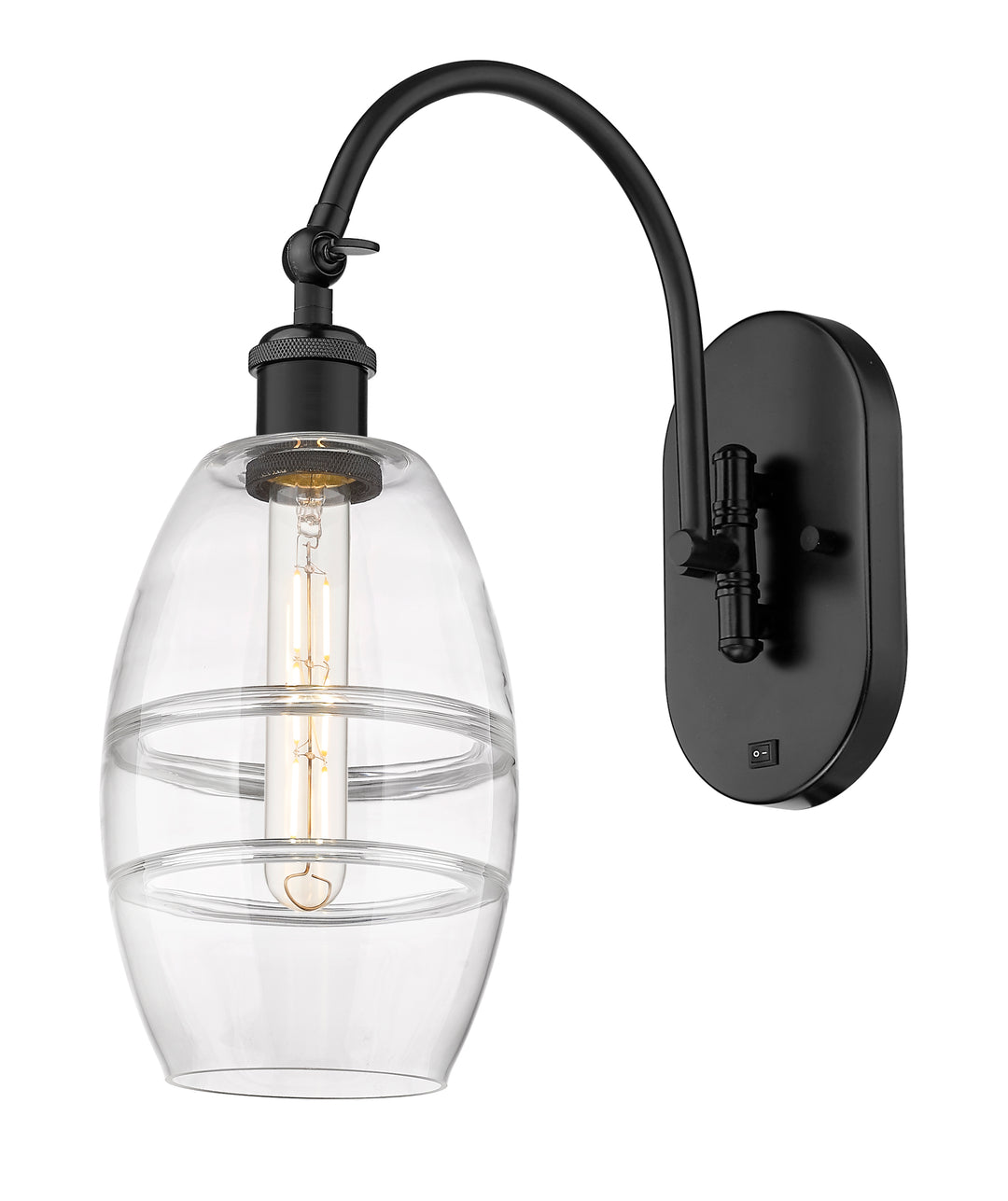 Innovations Ballston 518-1W-BK-G557-6CL Wall Sconce Light - Matte Black