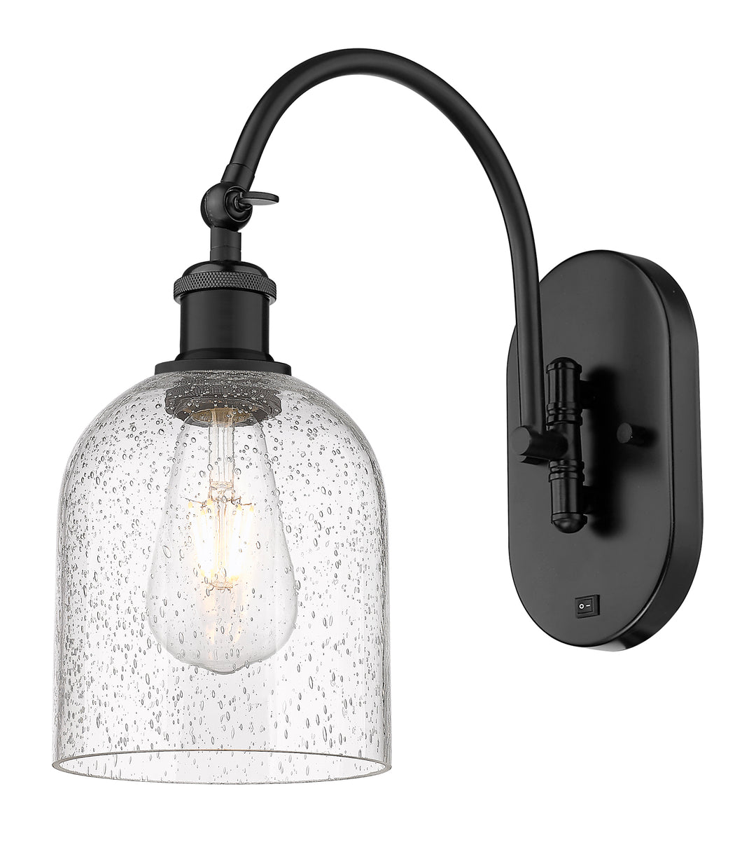 Innovations Ballston 518-1W-BK-G558-6SDY Wall Sconce Light - Matte Black