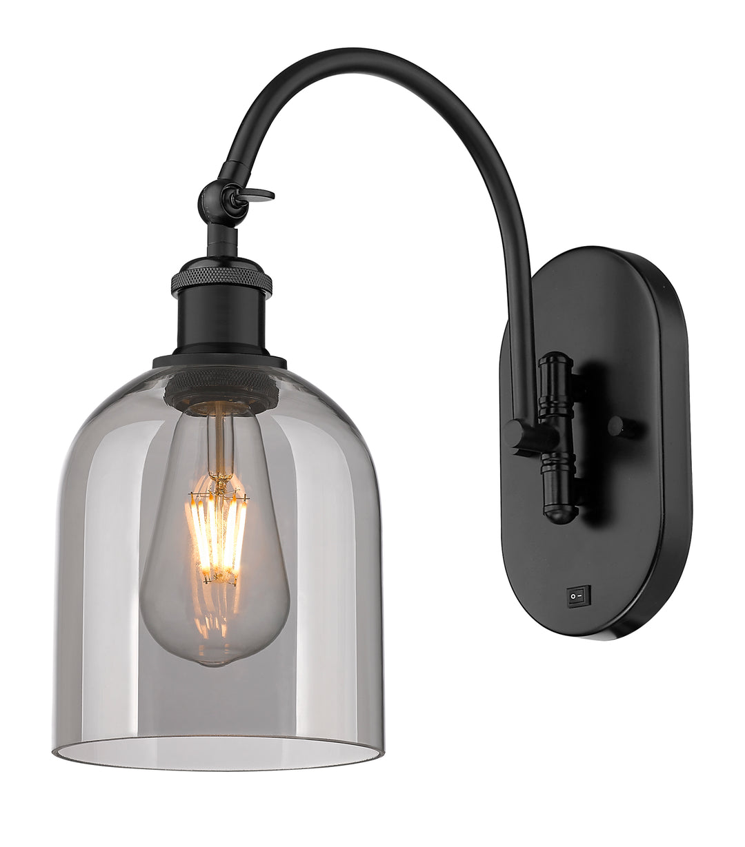 Innovations Ballston 518-1W-BK-G558-6SM Wall Sconce Light - Matte Black