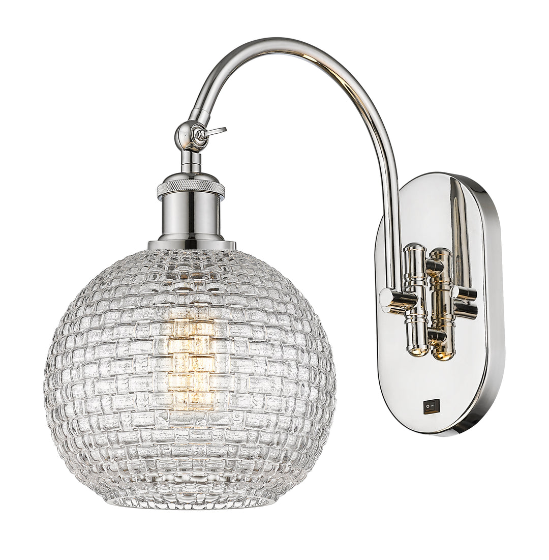 Innovations Ballston 518-1W-PN-G122C-8CL Wall Sconce Light - Polished Nickel