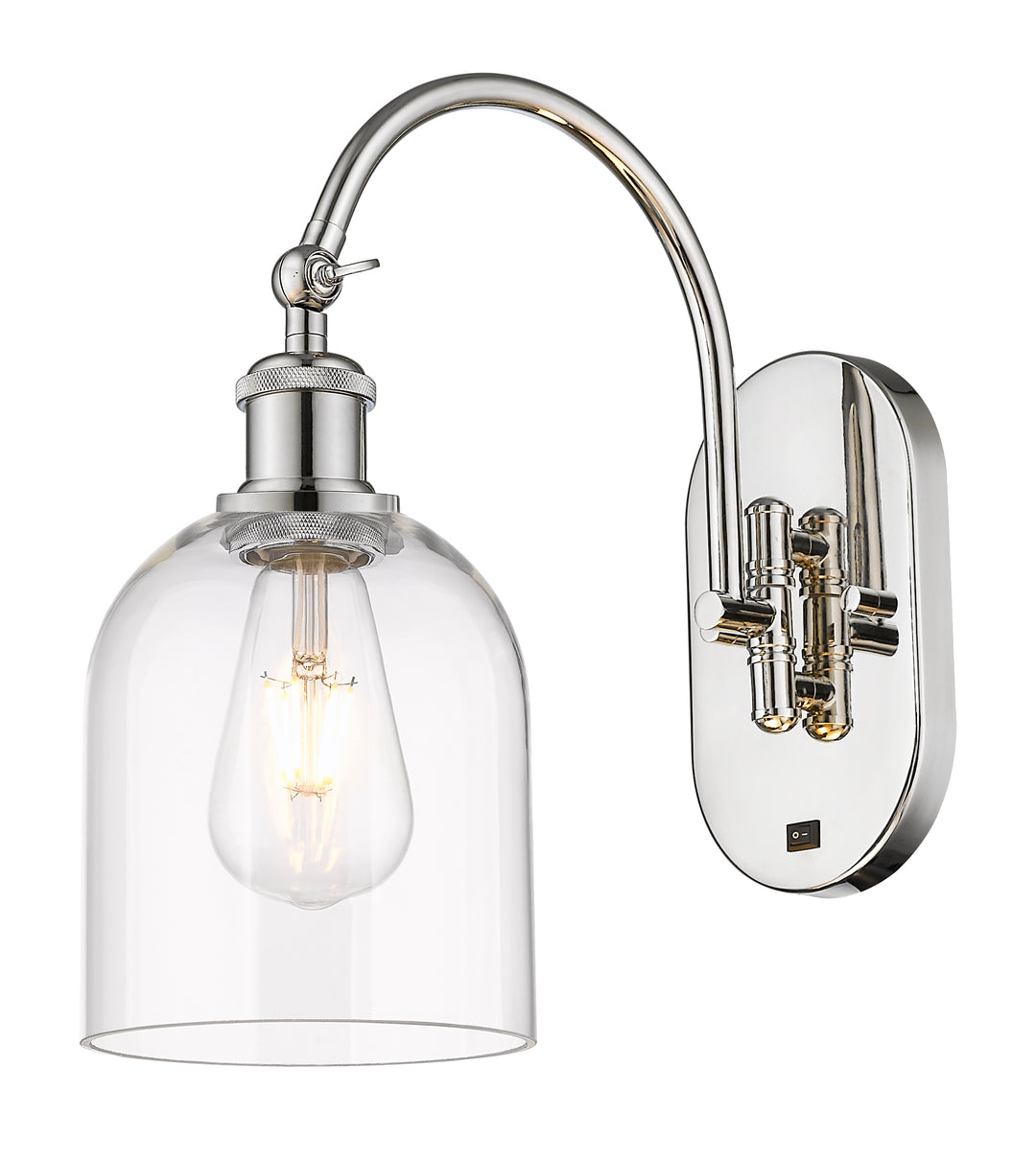 Innovations Ballston 518-1W-PN-G558-6CL Wall Sconce Light - Polished Nickel