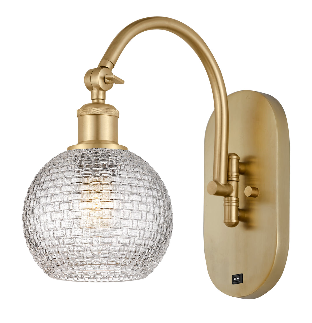 Innovations Ballston 518-1W-SG-G122C-6CL Wall Sconce Light - Satin Gold