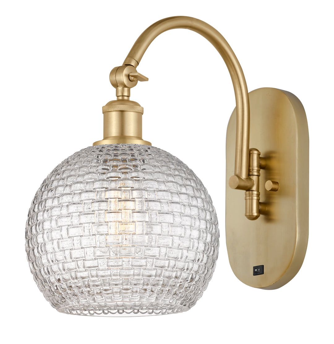 Innovations Ballston 518-1W-SG-G122C-8CL Wall Sconce Light - Satin Gold