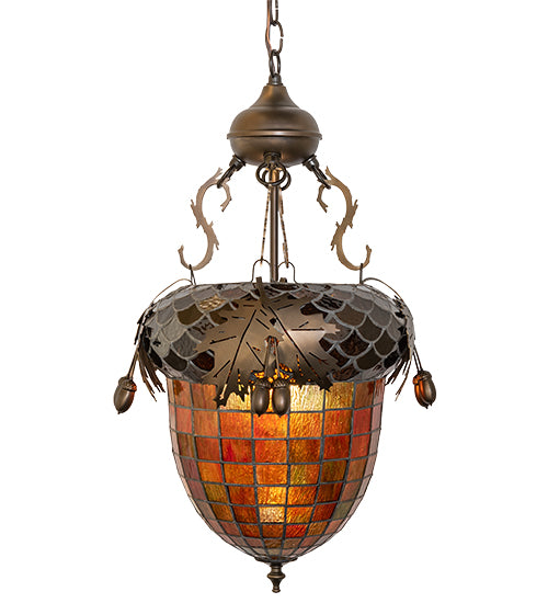 Meyda Tiffany Greenbriar Oak 51849 Pendant Light - Antique Copper