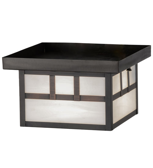 Meyda Tiffany Lighting 51890 Hyde Park One Light Flushmount Outdoor Bronze / Dark