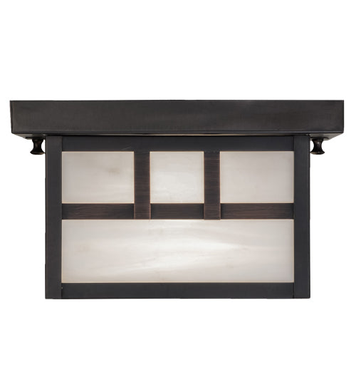 Meyda Tiffany Lighting 51890 Hyde Park One Light Flushmount Outdoor Bronze / Dark