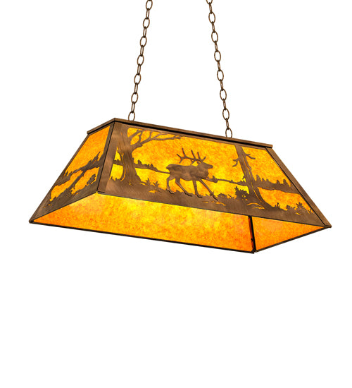 Meyda Tiffany Elk At Lake 51895 Pendant Light - Antique Copper