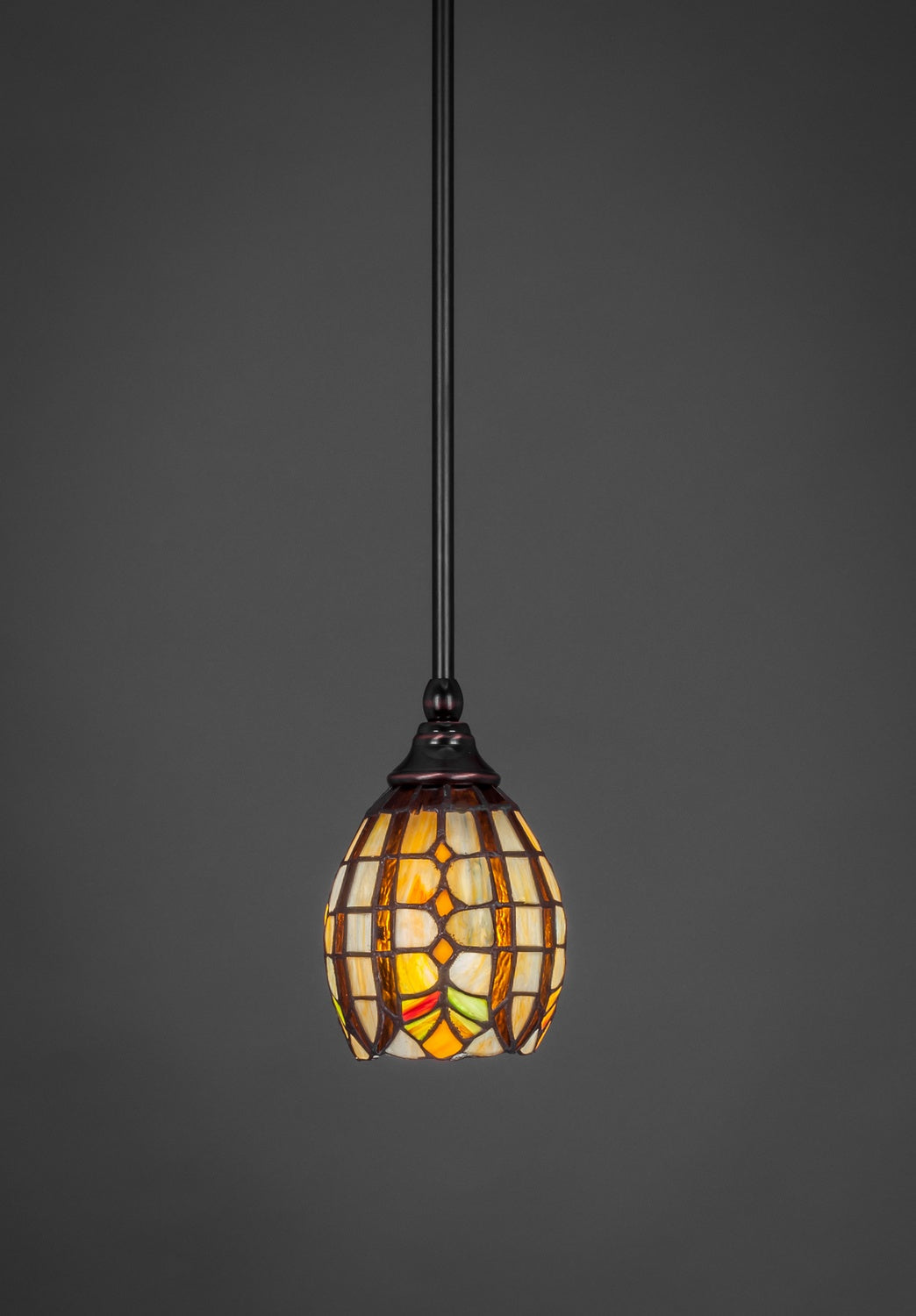 Toltec Stem 23-BC-9871 Pendant Light - Black Copper