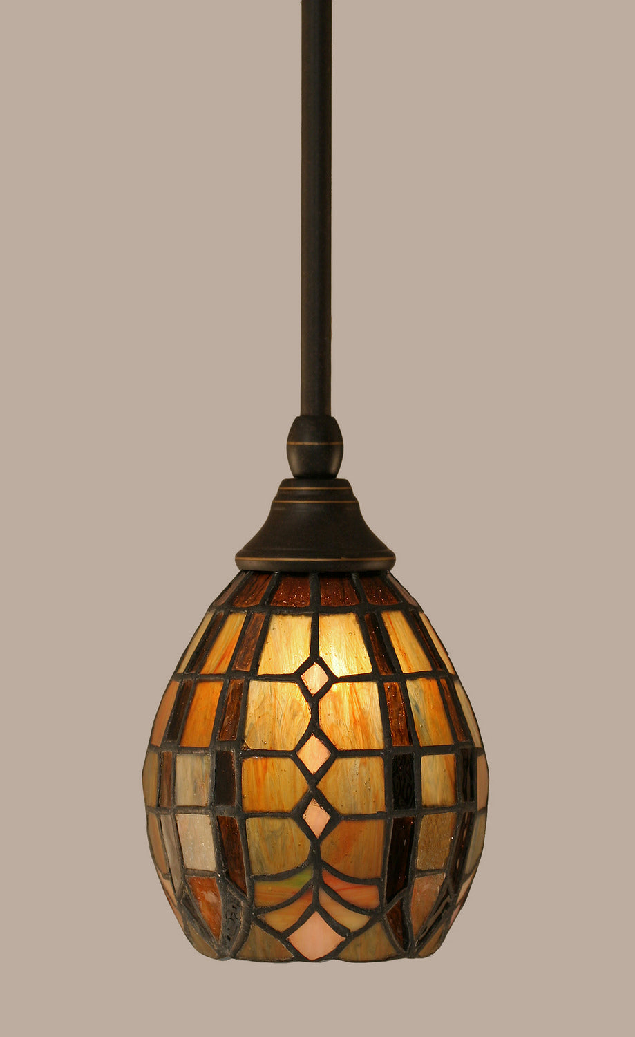 Toltec Stem 23-DG-9871 Pendant Light - Dark Granite