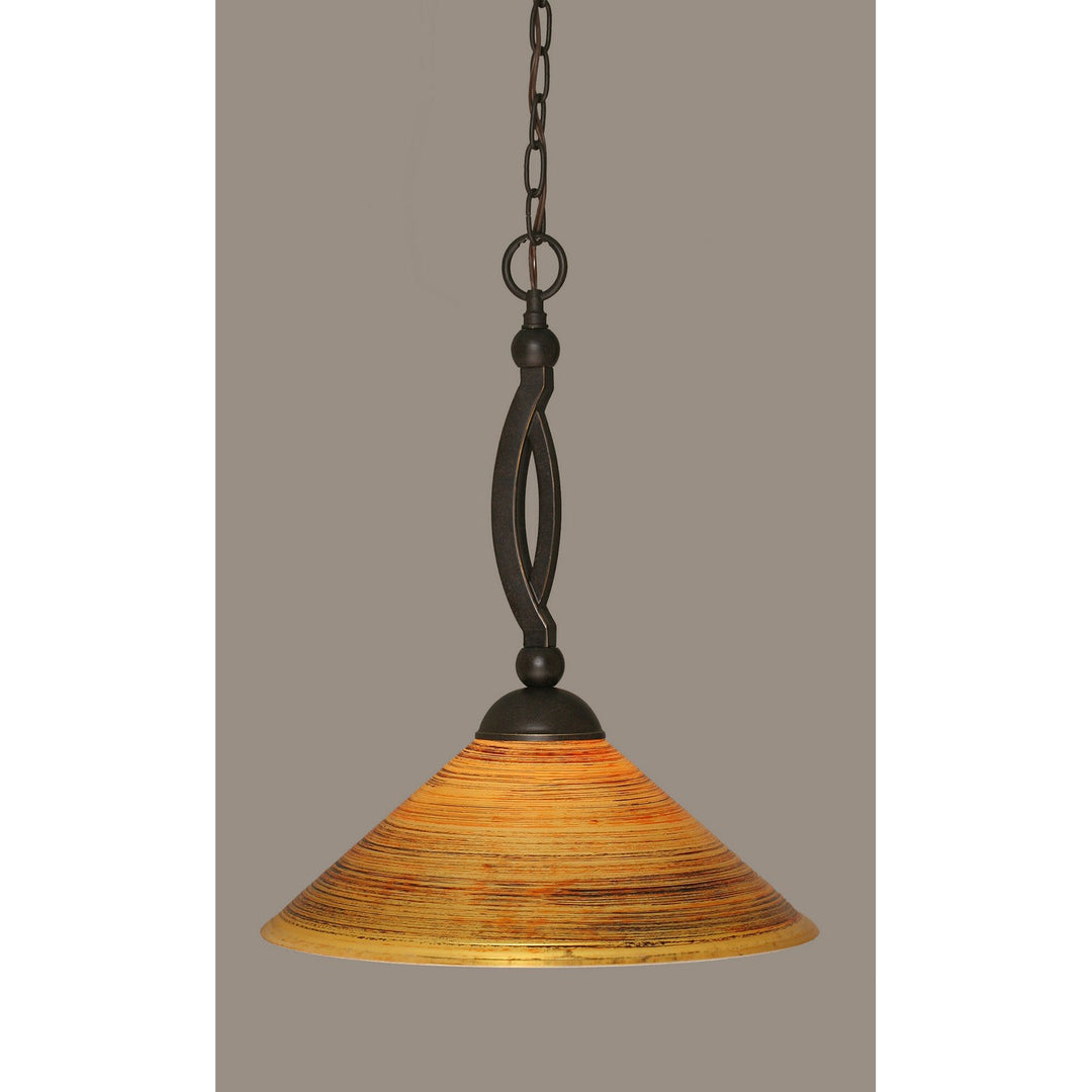 Toltec Bow 271-dg-414 Pendant Light - Dark Granite