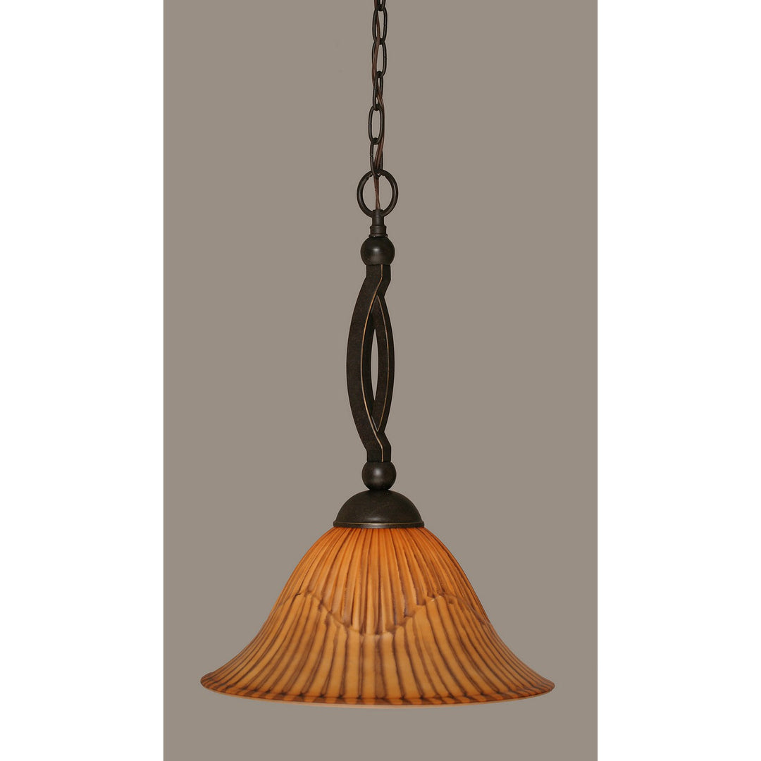 Toltec Bow 271-dg-58319 Pendant Light - Dark Granite