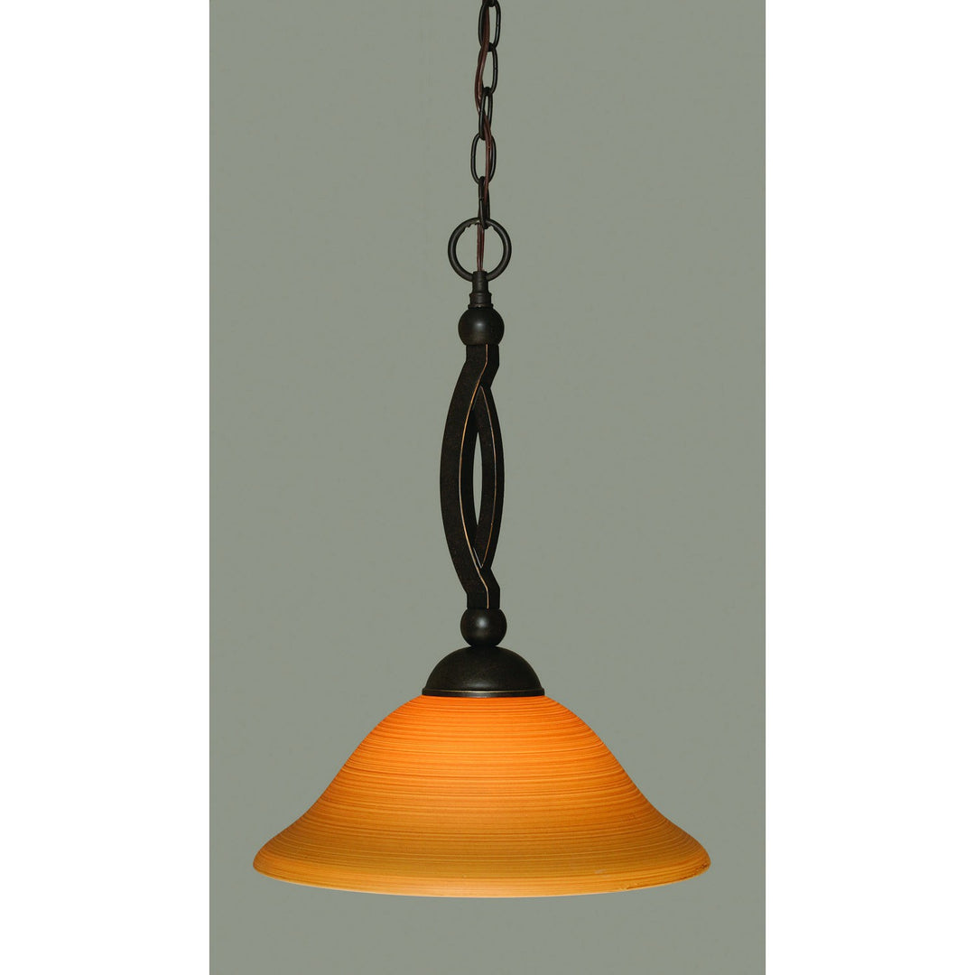 Toltec Bow 271-dg-624 Pendant Light - Dark Granite