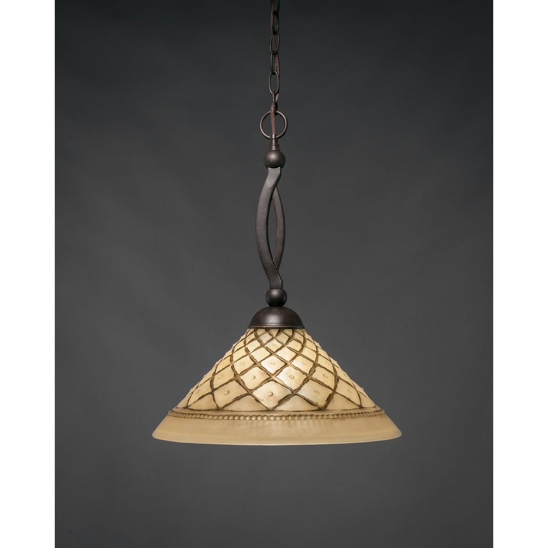 Toltec Bow 271-dg-718 Pendant Light - Dark Granite