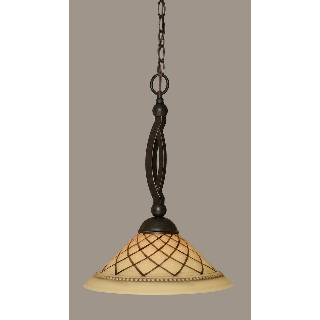 Toltec Bow 271-dg-7182 Pendant Light - Dark Granite