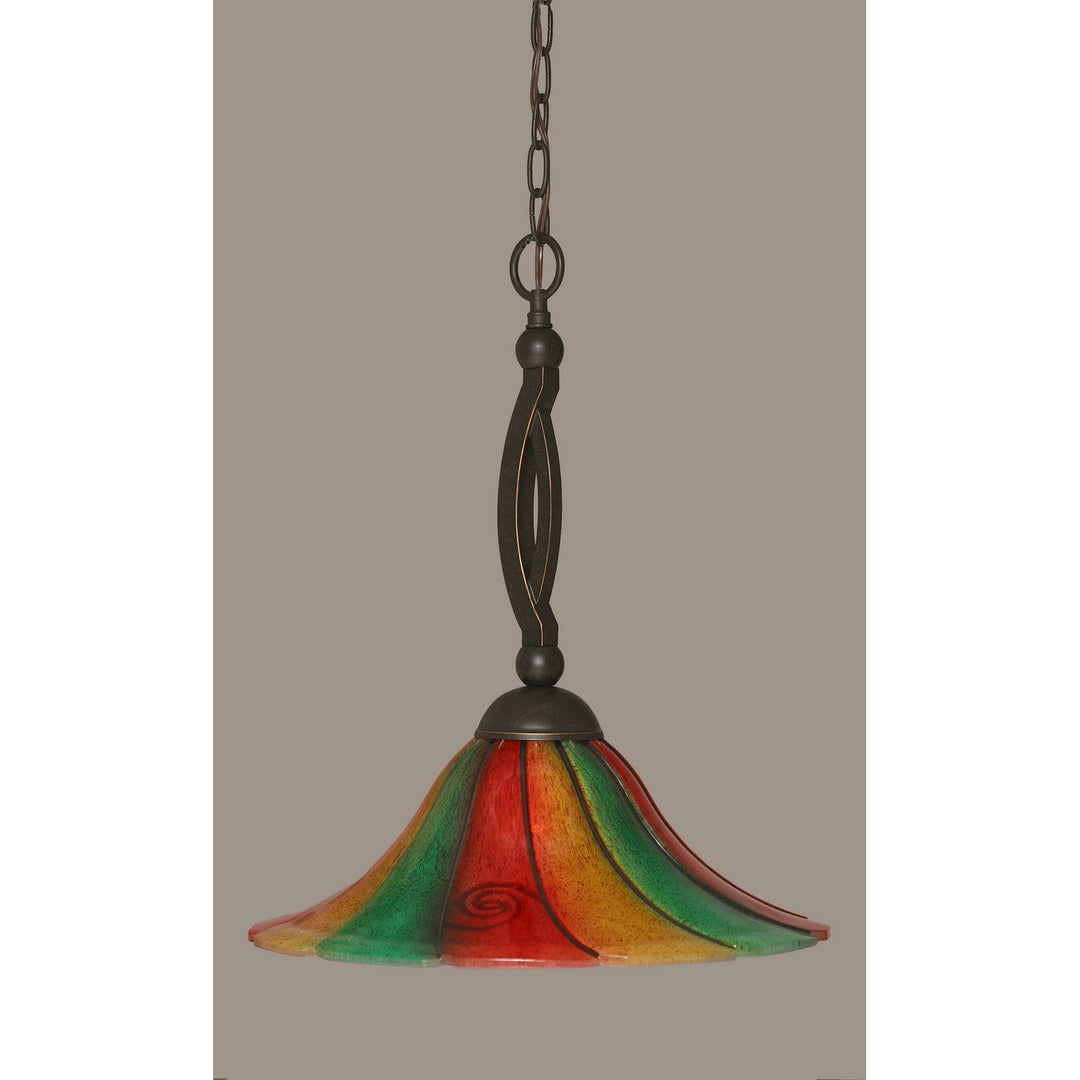 Toltec Bow 271-dg-767 Pendant Light - Dark Granite