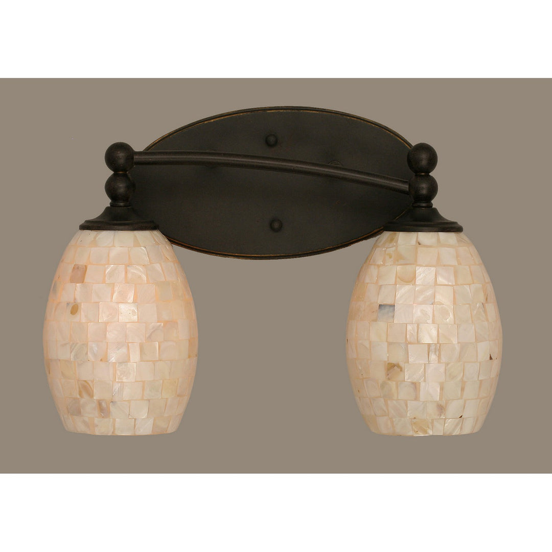 Toltec Capri 592-dg-406 Bath Vanity Light 15 in. wide - Dark Granite