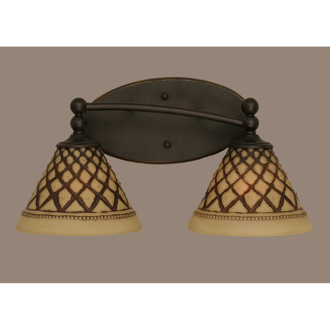 Toltec Capri 592-dg-7185 Bath Vanity Light 17 in. wide - Dark Granite