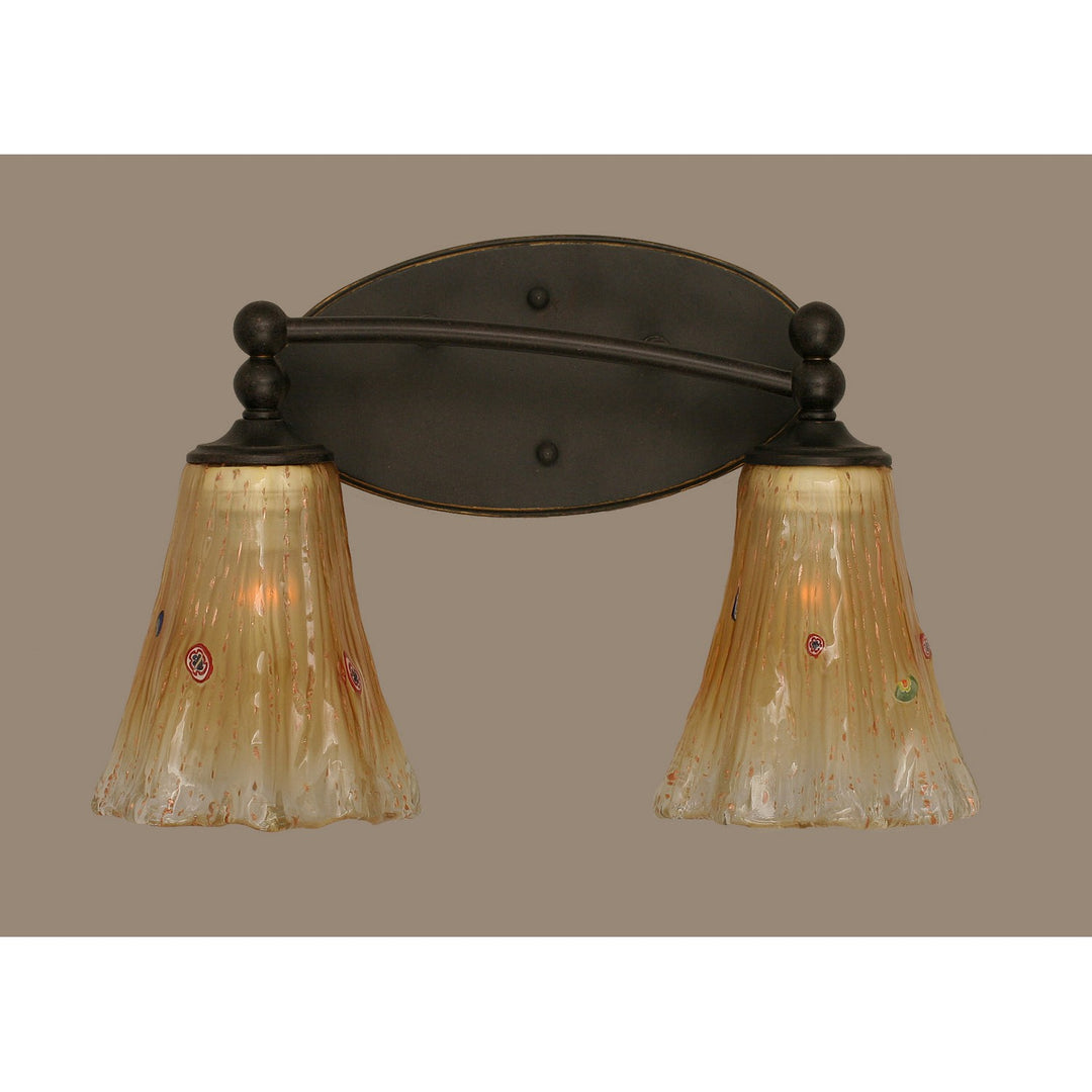 Toltec Capri 592-dg-720 Bath Vanity Light 15 in. wide - Dark Granite