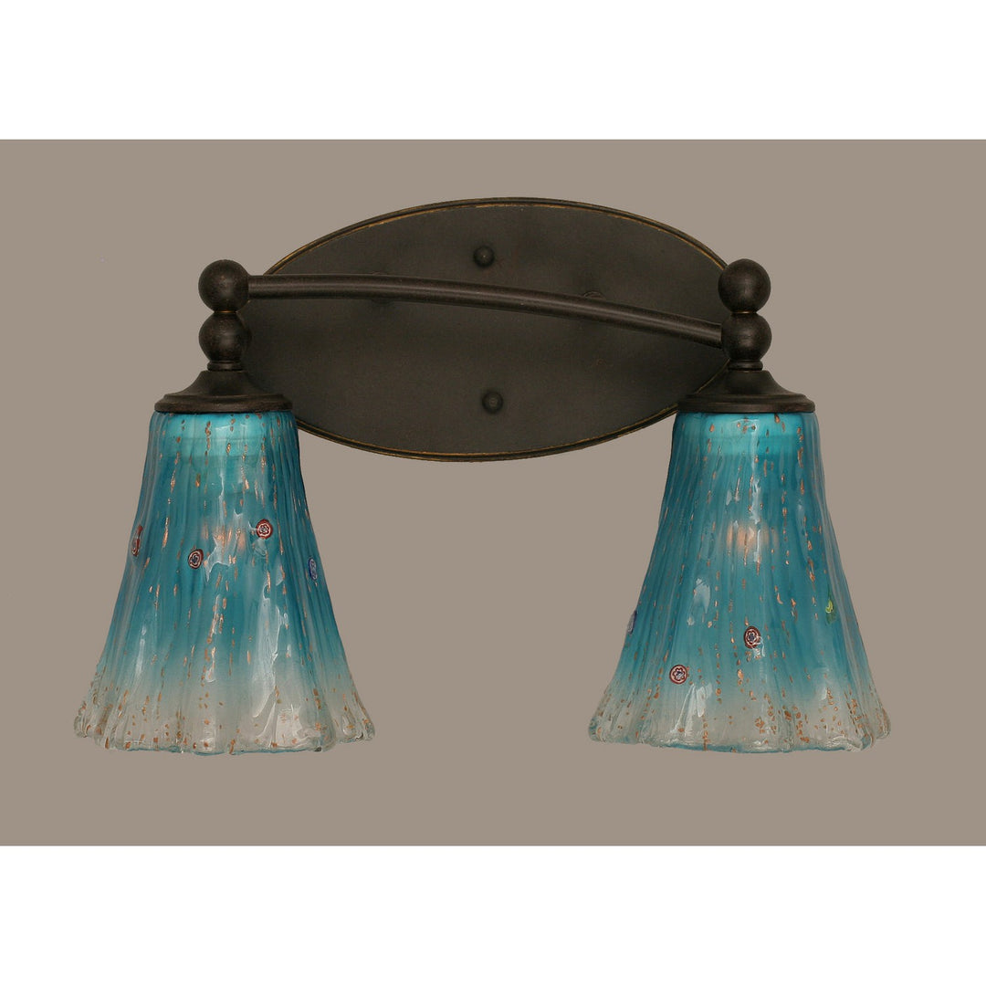 Toltec Capri 592-dg-725 Bath Vanity Light 15 in. wide - Dark Granite