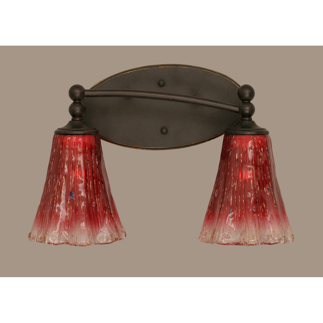 Toltec Capri 592-dg-726 Bath Vanity Light 15 in. wide - Dark Granite