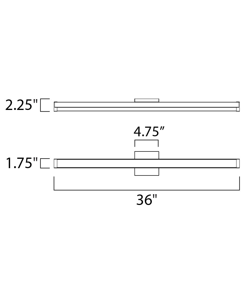 Maxim Spec 52006BK Bath Vanity Light 36 in. wide - Black