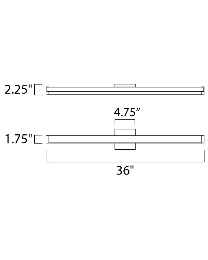 Maxim Spec 52006BK Bath Vanity Light 36 in. wide - Black