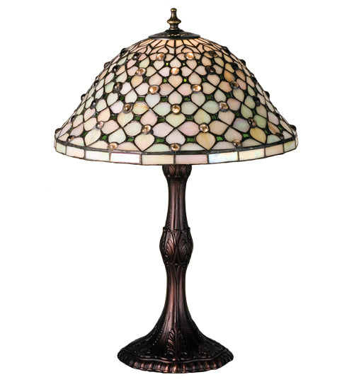 Meyda Tiffany Lighting 52010 Diamond & Jewel One Light Table Lamp Lamp Bronze / Dark