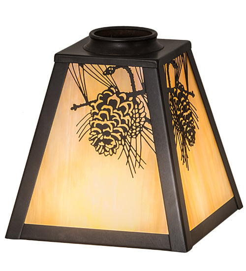 Meyda Tiffany Lighting 52016 Winter Pine Shade Lamp Shade Bronze / Dark