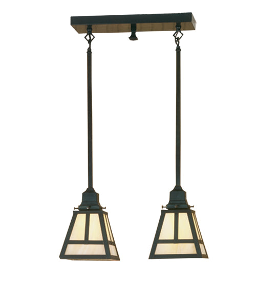 Meyda Tiffany T" Mission" 52020 Pendant Light - Craftsman Brown