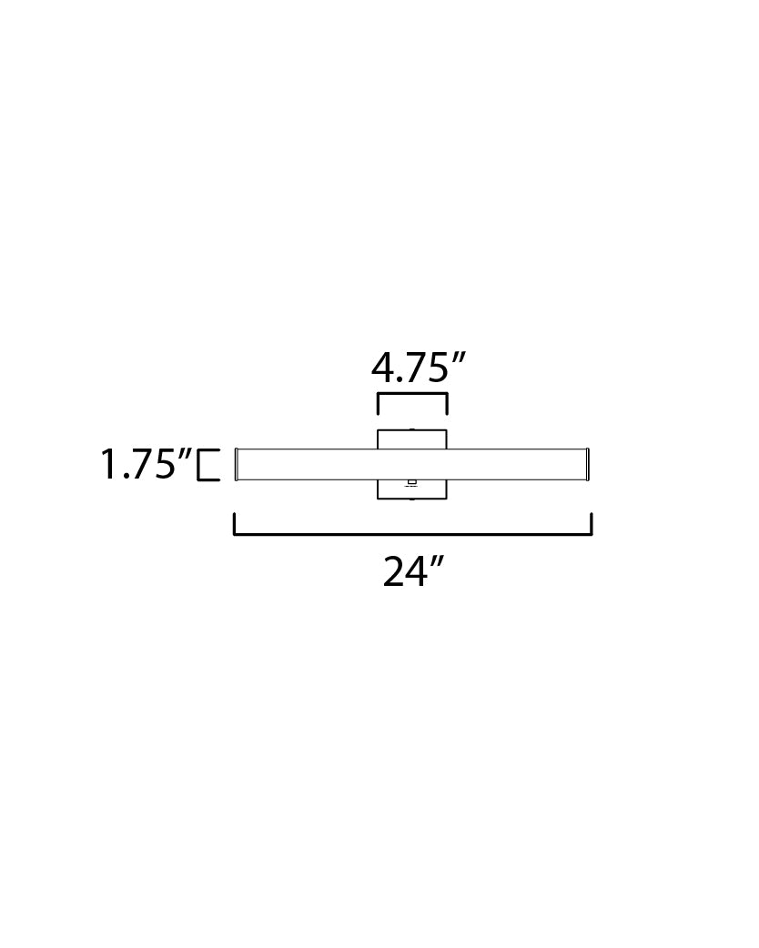 Maxim Spec 52032SN Bath Vanity Light 24 in. wide - Satin Nickel