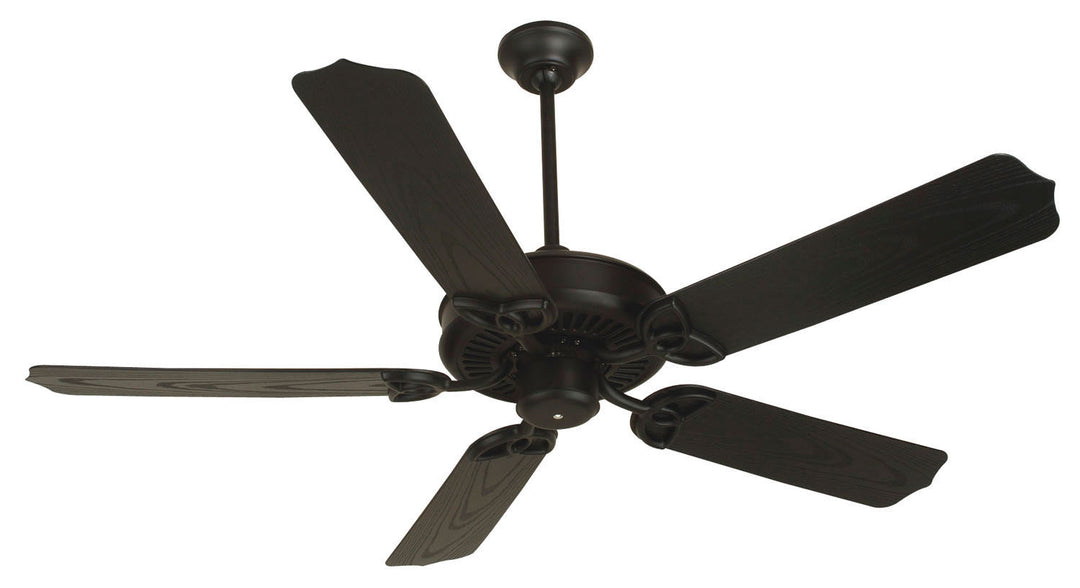 Craftmade Outdoor Patio Fan K10163 Ceiling Fan 52 - Flat Black, Outdoor Flat Black/