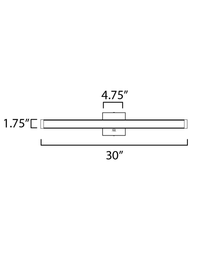 Maxim Spec 52034SN Bath Vanity Light 30 in. wide - Satin Nickel