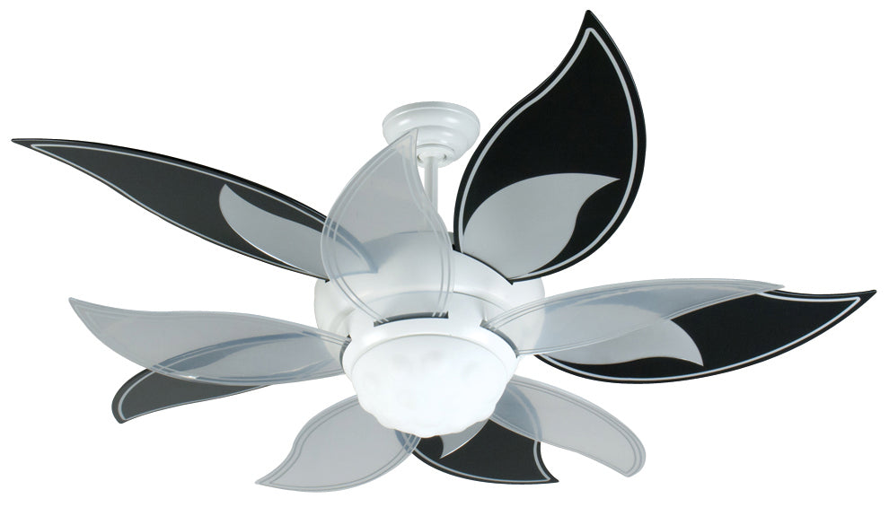 Craftmade Bloom K10612 Ceiling Fan 52 - White, Black & Translucent Pinstripe//