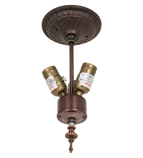 Meyda Tiffany Lighting 52108 Dragonflies Oval Three Light Flushmount Utility Light Bronze / Dark