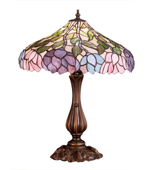 Meyda Tiffany Lighting 52135 Wisteria One Light Table Lamp Lamp Bronze / Dark