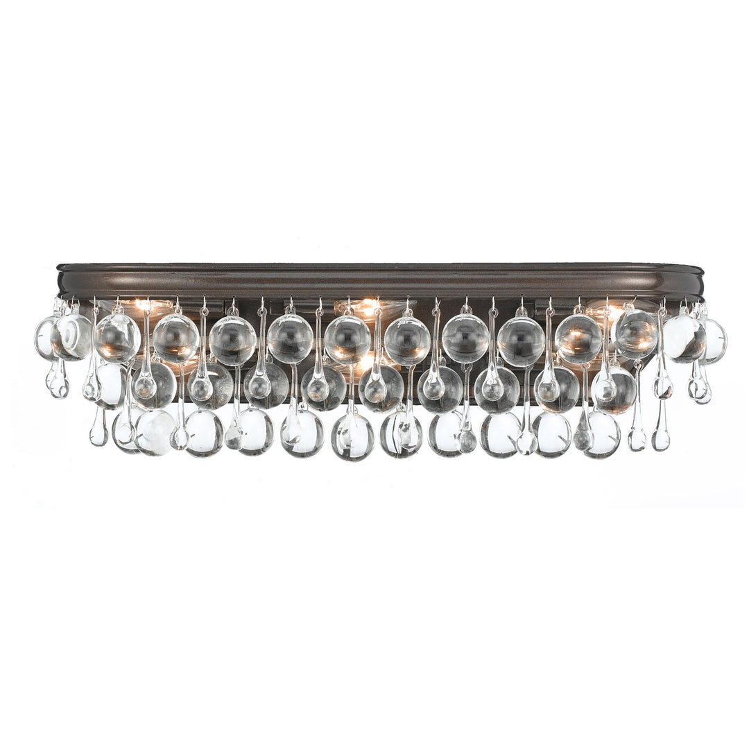 Crystorama Calypso 133-VZ Bath Vanity Light - Vibrant Bronze
