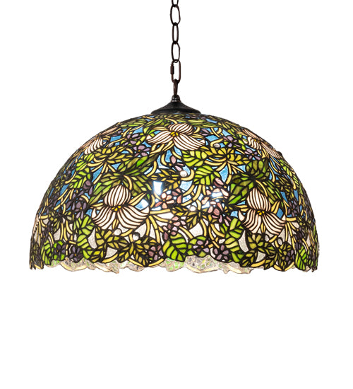 Meyda Tiffany Trillium & Violet 52186 Pendant Light - Mahogany Bronze