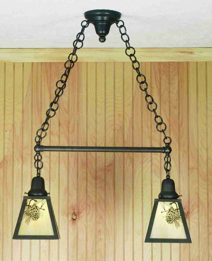 Meyda Tiffany Winter Pine 52206 Pendant Light - Craftsman Brown