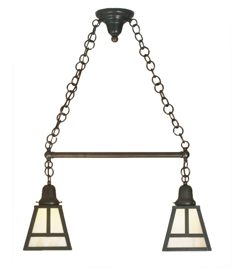 Meyda Tiffany T" Mission" 52207 Pendant Light - Craftsman Brown