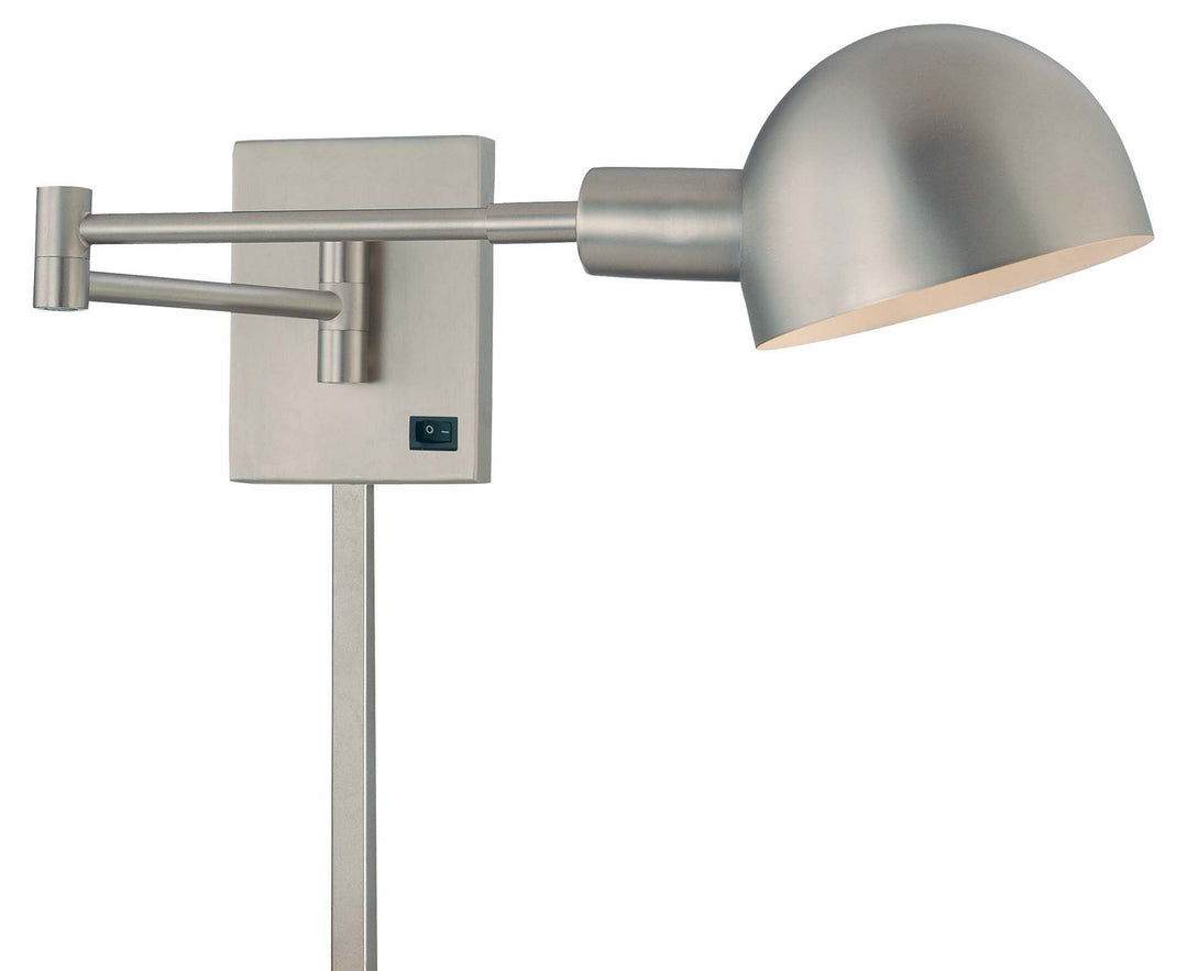 George Kovacs Lighting P600-3-603 Task Wall Sconces Led Swing Arm Wall Sconce Lamp Pewter, Nickel, Silver