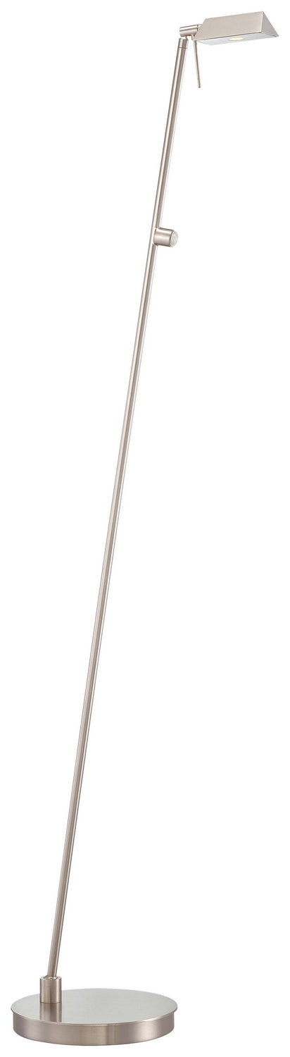 George Kovacs Lighting P4314-084 George's Reading Room Led Floor Lamp Lamp Pewter, Nickel, Silver