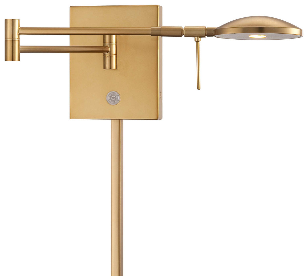 George Kovacs Lighting P4338-248 George's Reading Room Led Swing Arm Wall Lamp Lamp Gold, Champ, Gld Leaf