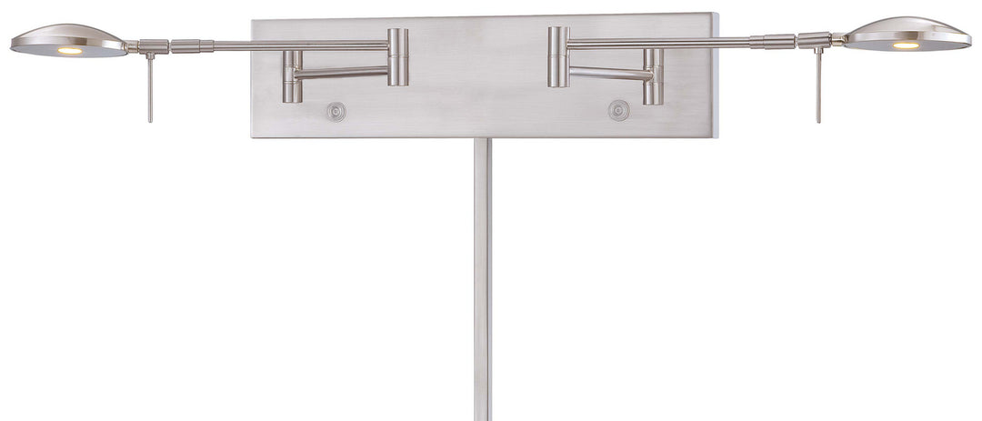 George Kovacs Lighting P4339-084 George's Reading Room Led Swing Arm Wall Lamp Lamp Pewter, Nickel, Silver