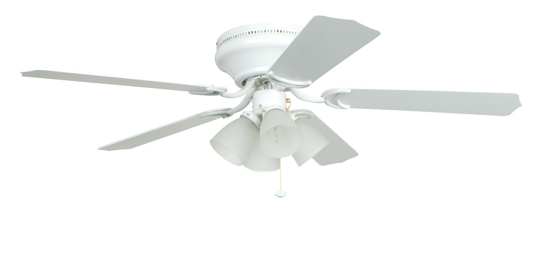 Craftmade Brilliante 4 Light BRC52WW5C Ceiling Fan 52 - White, White/Washed Oak/