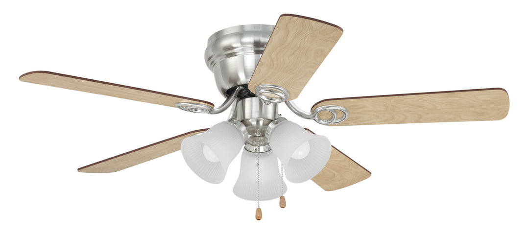 Craftmade Wyman 3 Light WC42BNK5C3F Ceiling Fan 42 - Brushed Polished Nickel, Ash/Walnut/