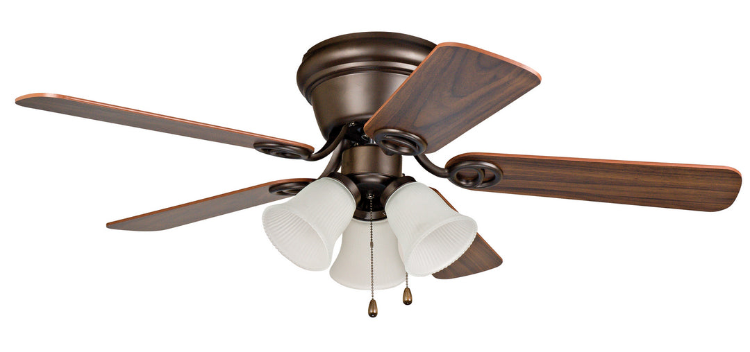 Craftmade Wyman 3 Light WC42ORB5C3F Ceiling Fan 42 - Oil Rubbed Bronze, Classic Walnut/Walnut/