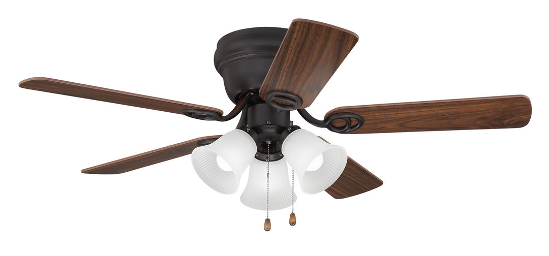 Craftmade Wyman 3 Light WC42ORB5C3F Ceiling Fan 42 - Oil Rubbed Bronze, Classic Walnut/Walnut/