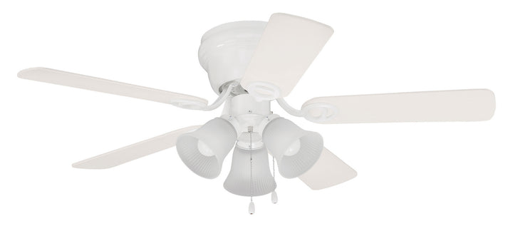 Craftmade Wyman 3 Light WC42WW5C3F Ceiling Fan 42 - White, White/Washed Oak/