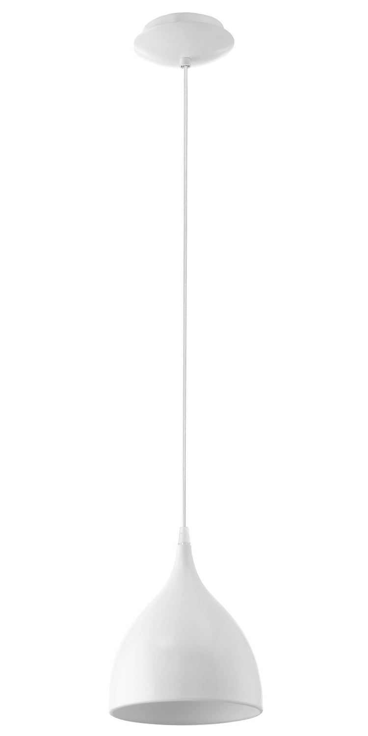 Eglo Coretto 92716A Pendant Light - Steel / Glossy White